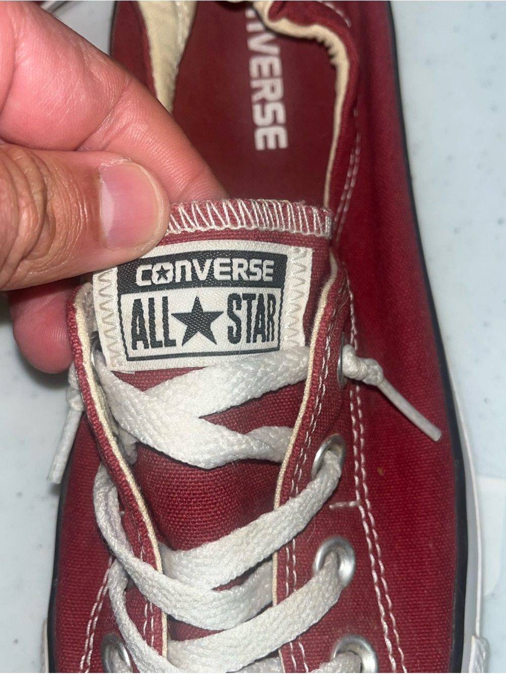 Converse Chuck Taylor All Star Shoreline Slip On Brick Red Black White Womens 10 - Picture 9 of 10
